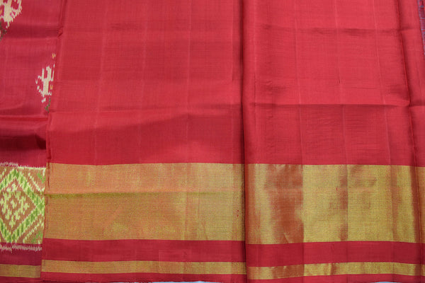 Patola saree in full red colour