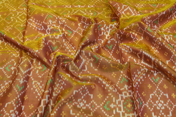 Patola saree in red and golden combination