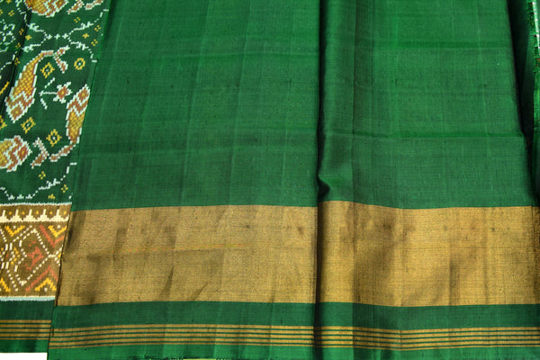 Patola saree in full Green colour
