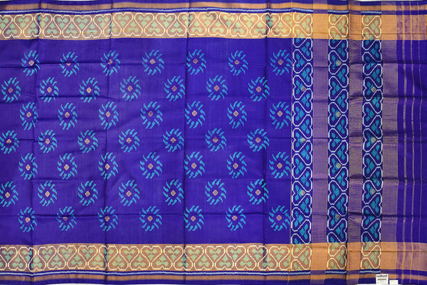 Patola saree in full blue colour