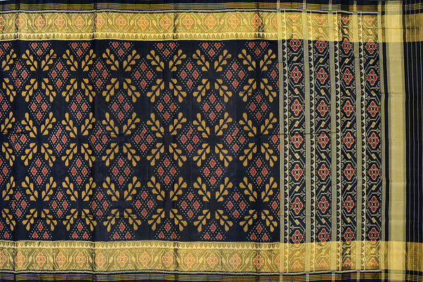 Patola saree in full black colour