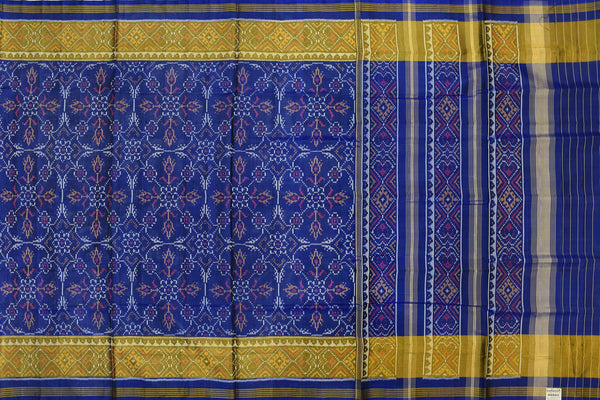 Patola saree in full blue colour