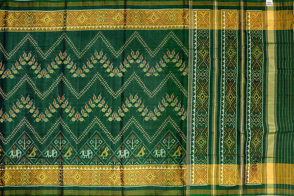Patola saree in full Green colour