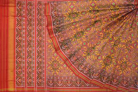 Patola saree in Red and Yellow combination