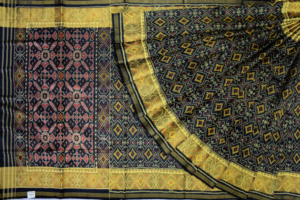 Patola saree in full black colour
