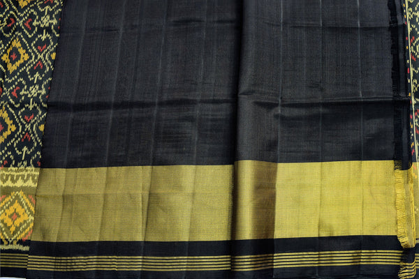 Patola saree in full black colour