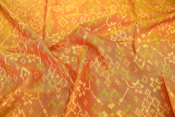 Patola saree in Green and Yellow combination