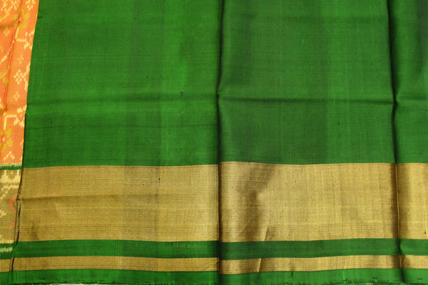 Patola saree in Green and Yellow combination