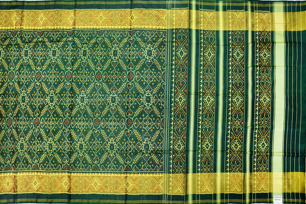 Patola saree in full Green colour