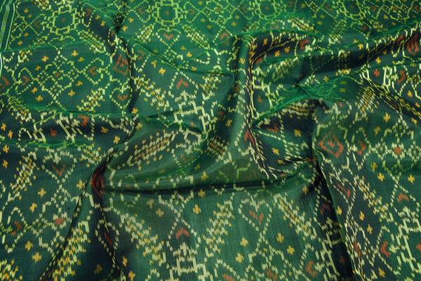 Patola saree in full Green colour