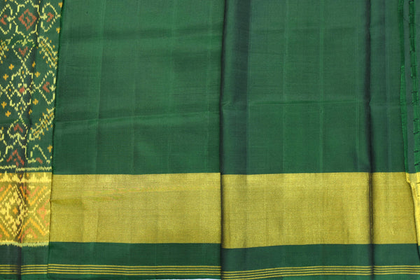 Patola saree in full Green colour