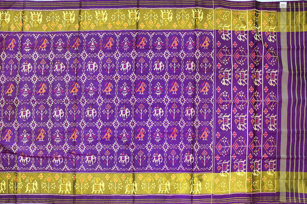 Patola saree in full purple colour