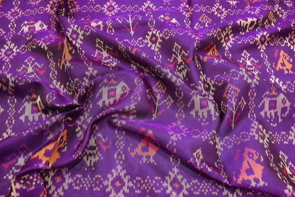 Patola saree in full purple colour