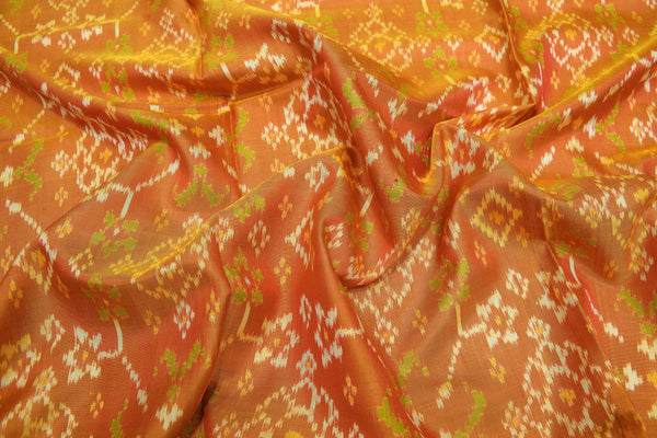 Patola saree in Green and Yellow combination