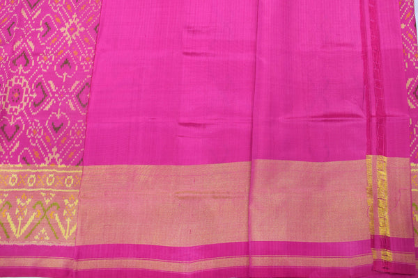 Patola saree in full pink colour