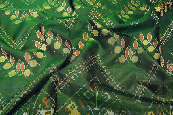 Patola saree in full Green colour