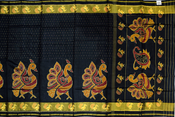 Patola saree in full black colour