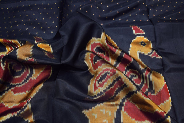 Patola saree in full black colour
