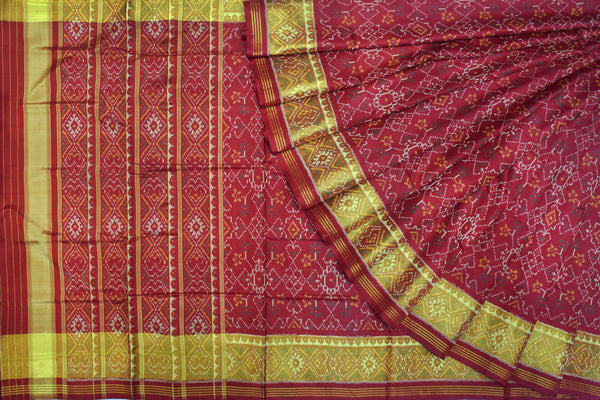 Patola saree in full maroon colour