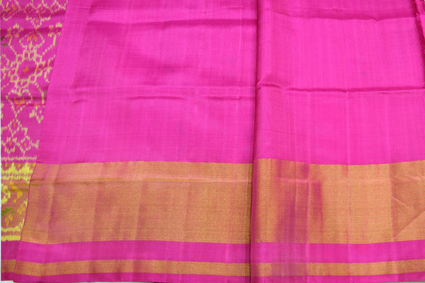 Patola saree in full pink colour
