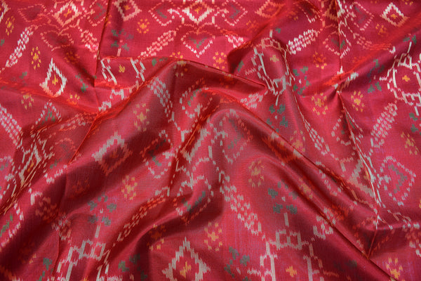 Patola saree in full red colour