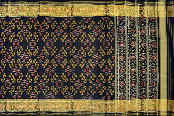 Patola saree  in full black colour
