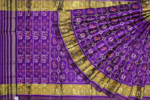 Patola saree in full purple colour