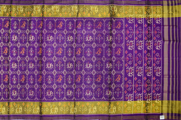 Patola saree in full purple colour