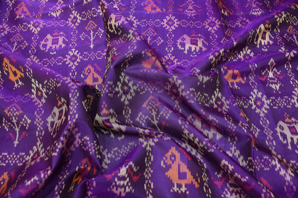 Patola saree in full purple colour