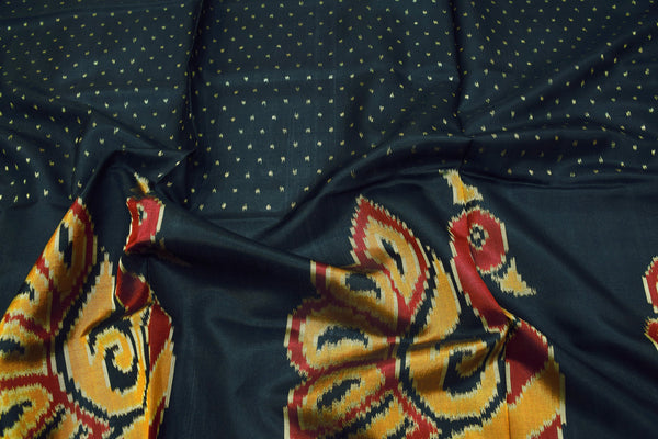 Patola saree in full black colour