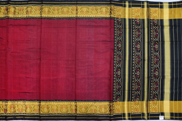 Patola saree in black and maroon combination