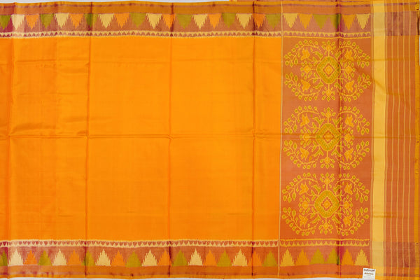 Patola saree in light pink and yellow combination