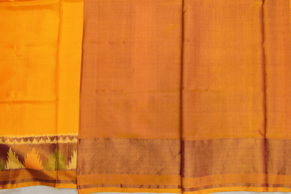 Patola saree in light pink and yellow combination