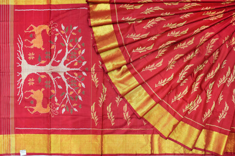 Patola saree in full maroon colour