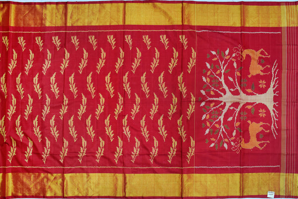 Patola saree in full maroon colour