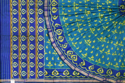 Patola saree in blue and sky blue combination