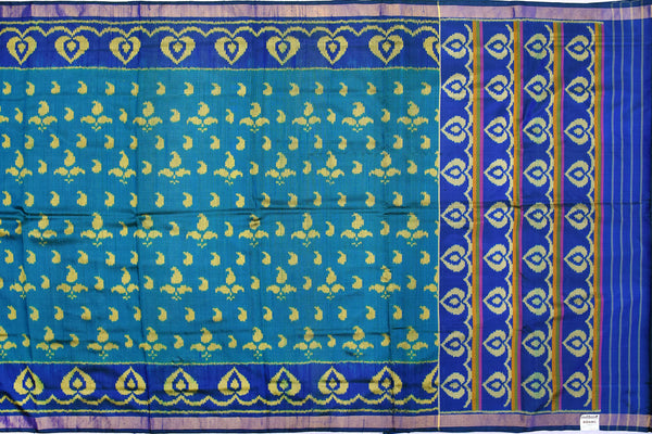 Patola saree in blue and sky blue combination