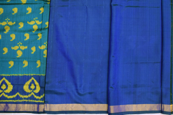 Patola saree in blue and sky blue combination