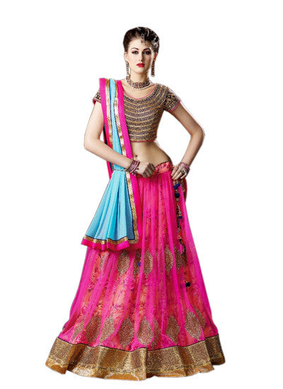 Pink lehenga - New India Fashion