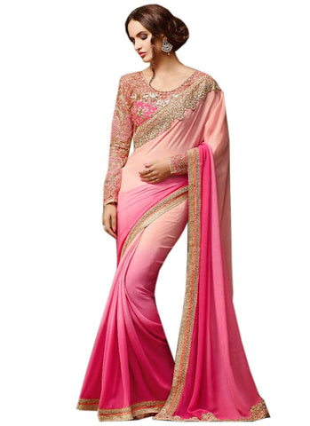 Pink  saree - New India Fashion