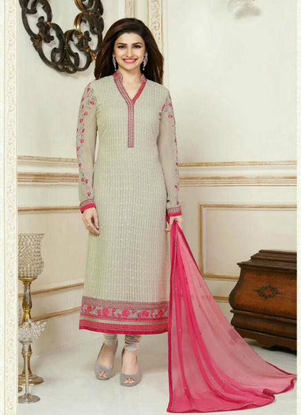 Beige straight salwar suit - New India Fashion