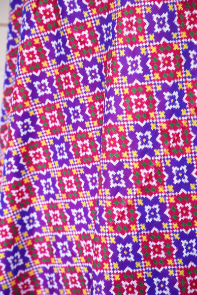 Pink buttonfulbhat Double Ikat dupatta