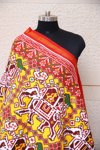 Ambadi Me Hathi Double Ikat Dupatta