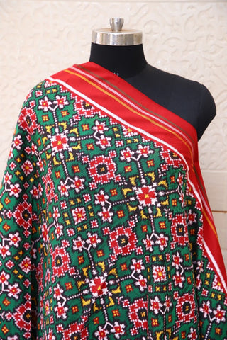 Greeen Navratna Patola Dupatta