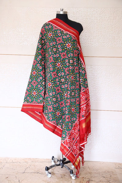 Greeen Navratna Patola Dupatta
