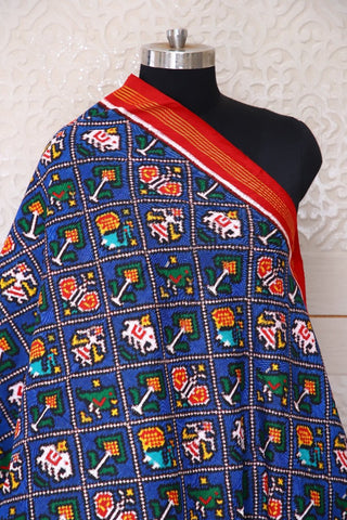 Double ikat Narikunj Patan Patola Dupatta