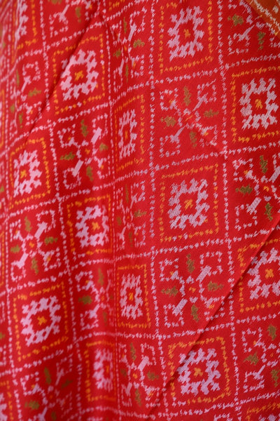 Traditional Panchanda Design in red colour Dupatta