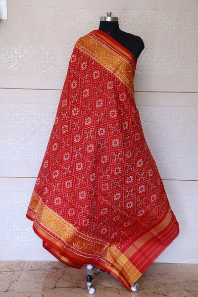 Traditional Panchanda Design in red colour Dupatta