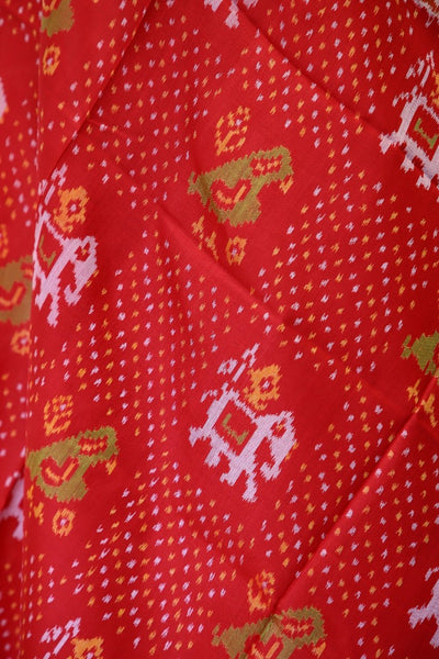 Traditional Hathi Popat design in Red Colour Dupatta