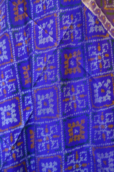 Traditional Panchanda design in Blue colour Dupatta